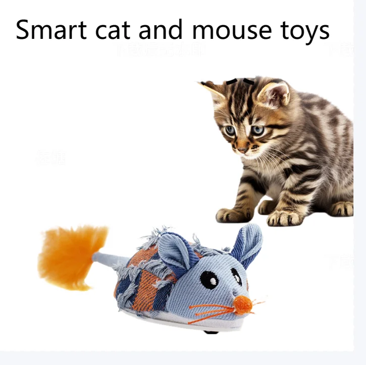 

Умная подвижная Интерактивная движущаяся мышь, реалистичный пищалый звук, игры для кошек, игрушка, активация движением, робот