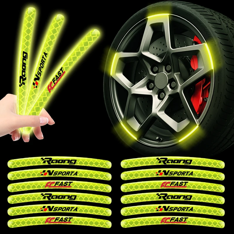 20Pcs Car Wheel Hub Sticker Nastro A Righe Ad Alta Riflessione Per Renault Megane 2 Duster Logan Captur Clio Laguna 3 Fluence Kadjar