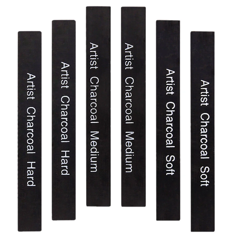 6pcs Hobbyist Charcoal Pencils Shading Compressed Charcoal Drawing Sketching Sticks