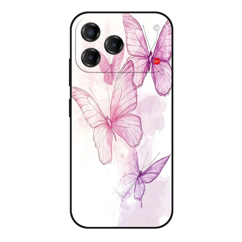 Marble Painted Soft Matte Silicone Back Cover - Elegant Design Case