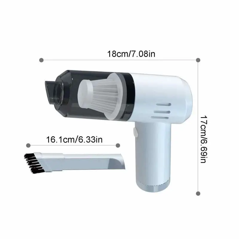 자동차 휴대용 진공 무선 휴대용 진공 청소기, 자동차 가정용 이중 사용, 8000Pa 강력한 흡입 미니 청소기