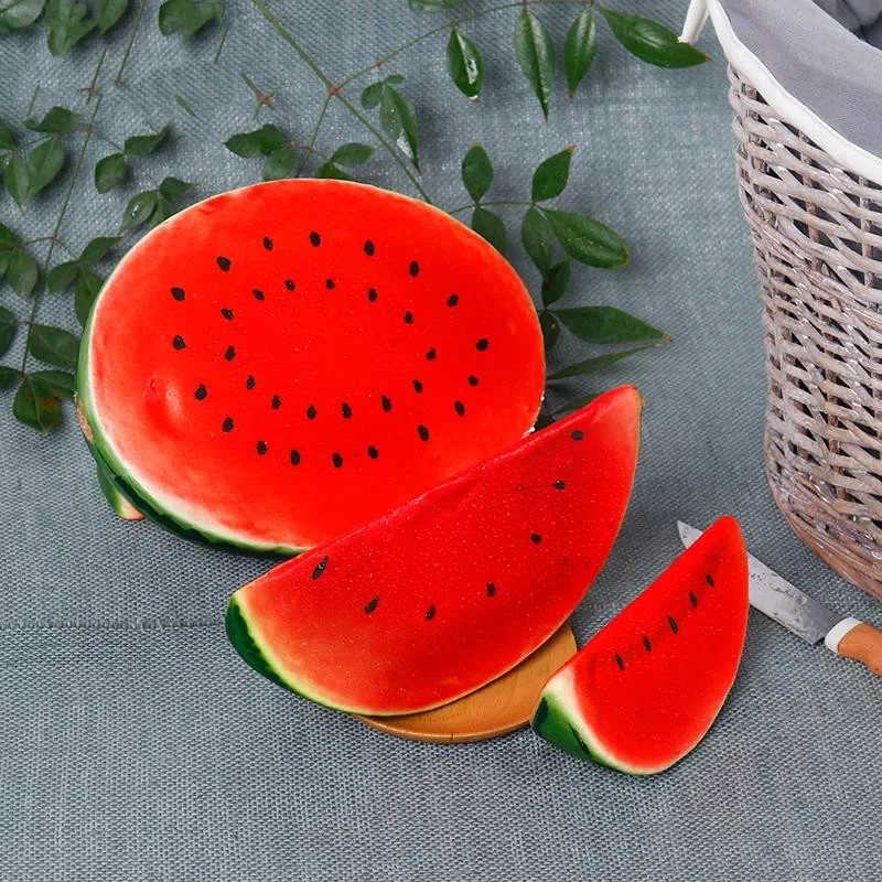 1 Pcs Artificial Creative Fake Fruit Simulation Watermelon Ornament Craft Food Photography Props Children Early Education Gifts artificial fruits and vegetables