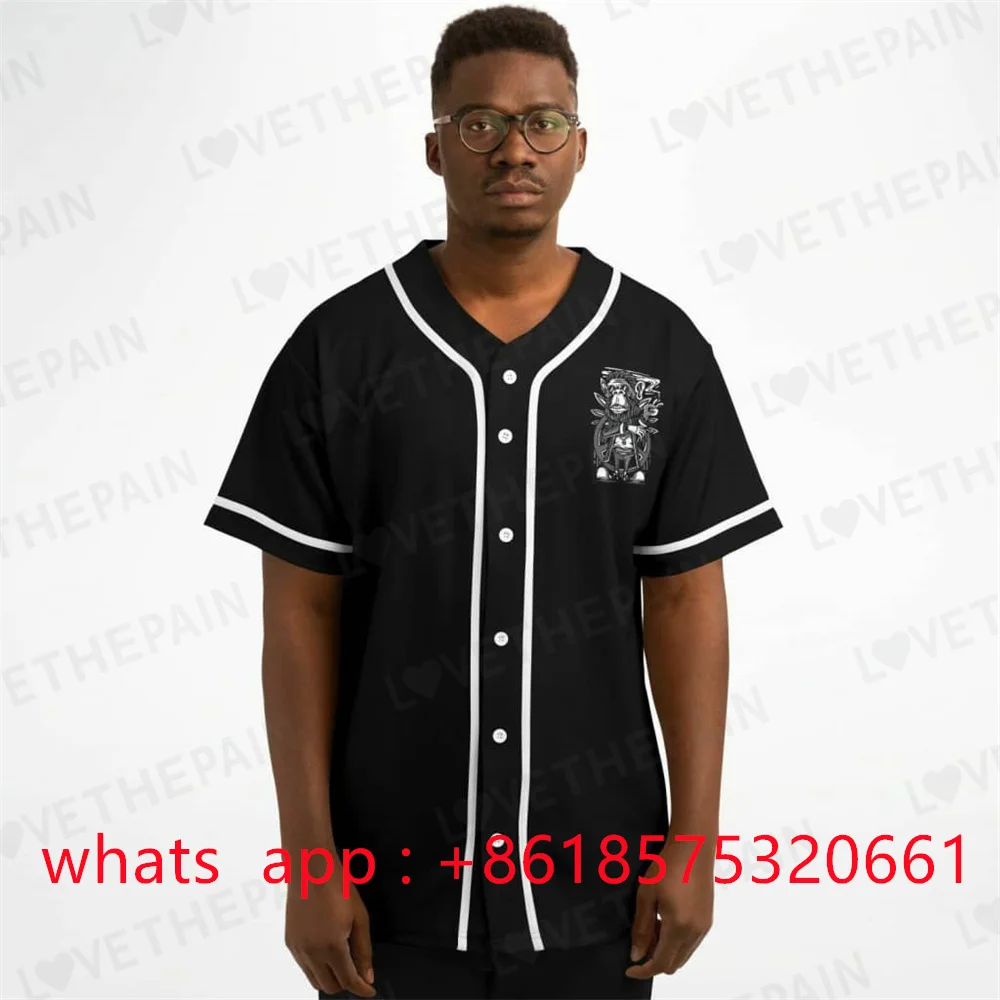 Populaire Baseball Jersey Name and Number Short Sleeve Casual Streetswear for Men/Women/Kids Big size Any Colour