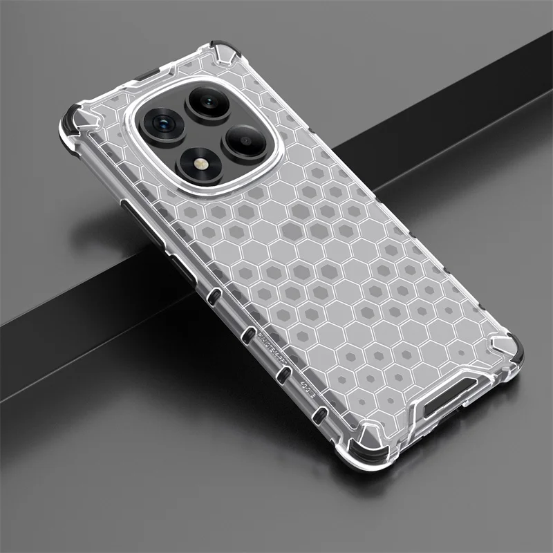 Translucent Honeycomb Design Shockproof Military Armor Case - Hybrid Protective Cover