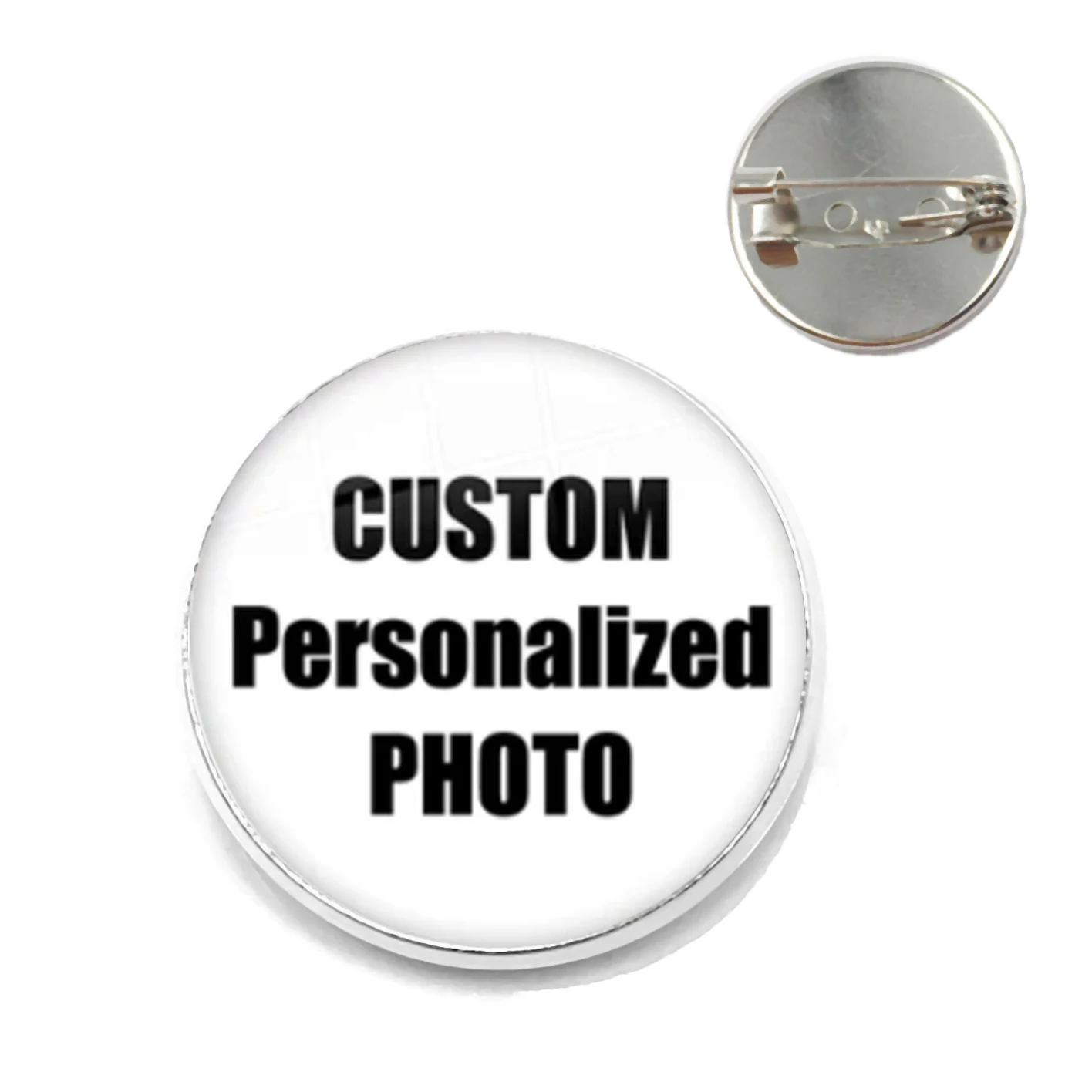 20MM, 25MM Personalisierte Handgefertigte Runde Glasbrosche mit Babyfoto, Individuell Gestaltete Fotogeschenk-Anstecknadeln – Detail 2