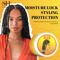 100g Hair Braiding Gel Styling Waxes Cream Edges Braid Wax Twist Strong Hold Pomade Anti-Frizz Hair Care Dreadlocks Styling Wax 1