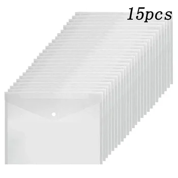 Busta Portadocumenti A5/A4 in Plastica Trasparente, Porta Documenti, Porta Cartelle A5/A4