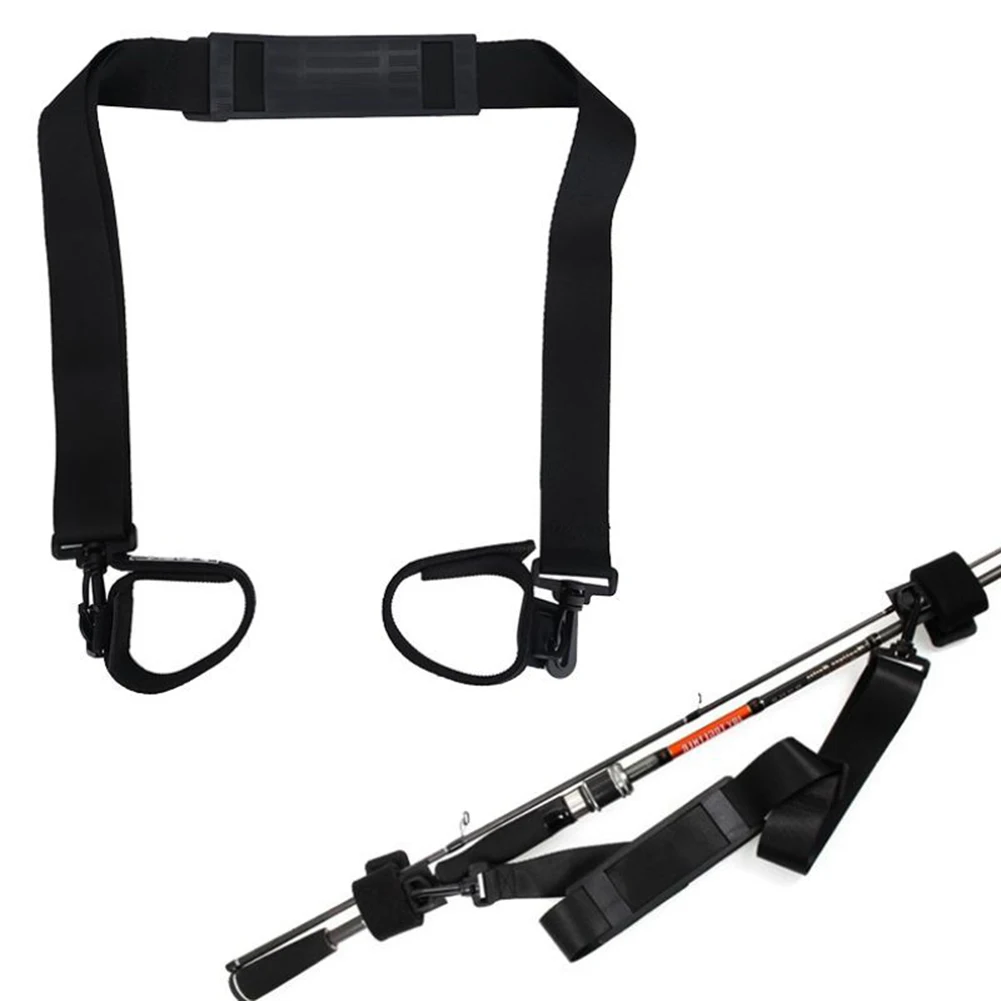 

Fishing Rod Fixed Belt Portable Outdoor Waist Strap Adjustable Shoulder Strap Fishing Tool Fishing Rod Accessories 3.8 x 120cm