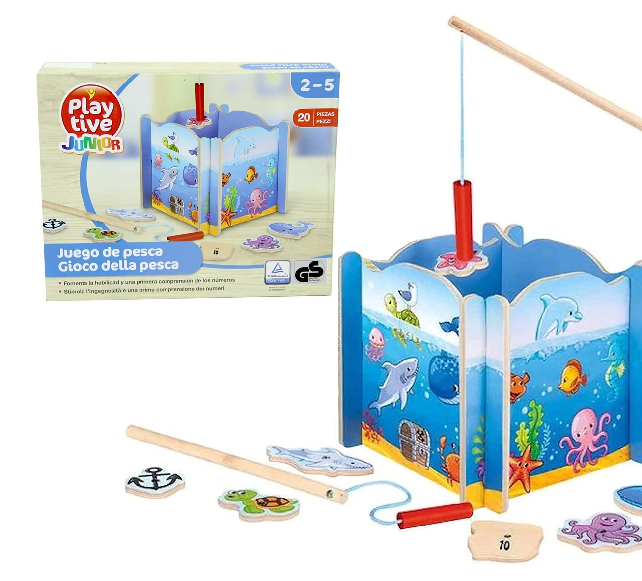 Anuncio derivación invención Playtive Junior juego de captura de peces magnético de madera|Muñeca  juegos| - AliExpress