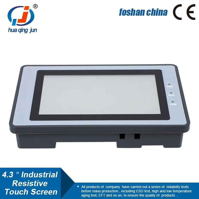 Huaqingjun 4.3 TFT LCD ġũ RS485/232/422  PLC DC10-30V Modbus RTU HMI