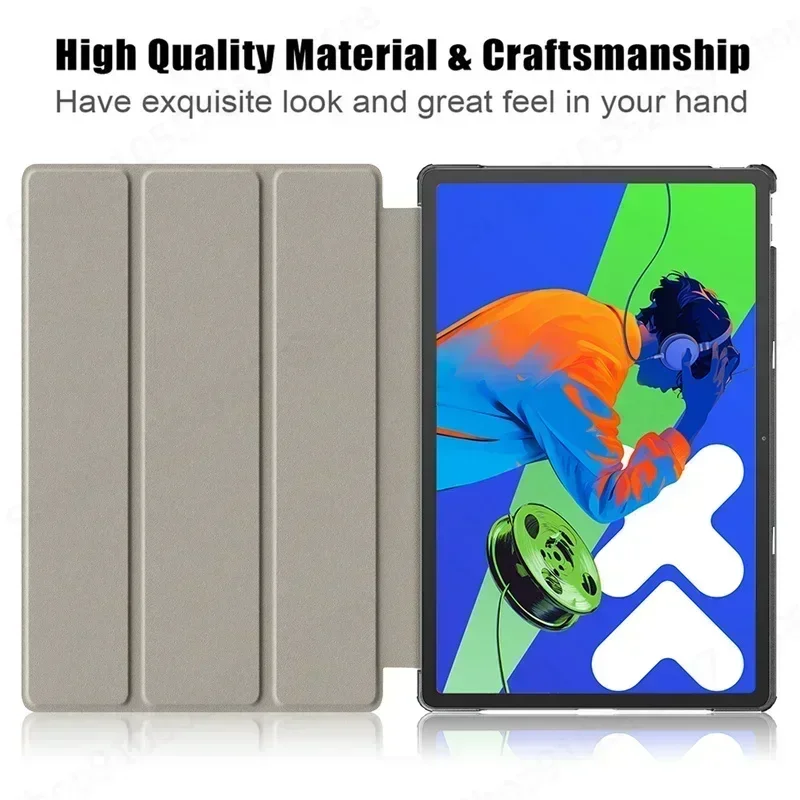 Premium Trifold Magnetic Leather Stand Hard Smart Cover