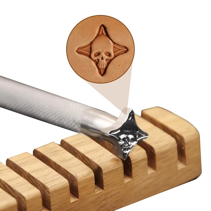 304 Stainless Steel Skull Pattern Leather Stamping Tool -Carving & Embossing Punch For Vegetable Tanned Leather DIY Leathercraft