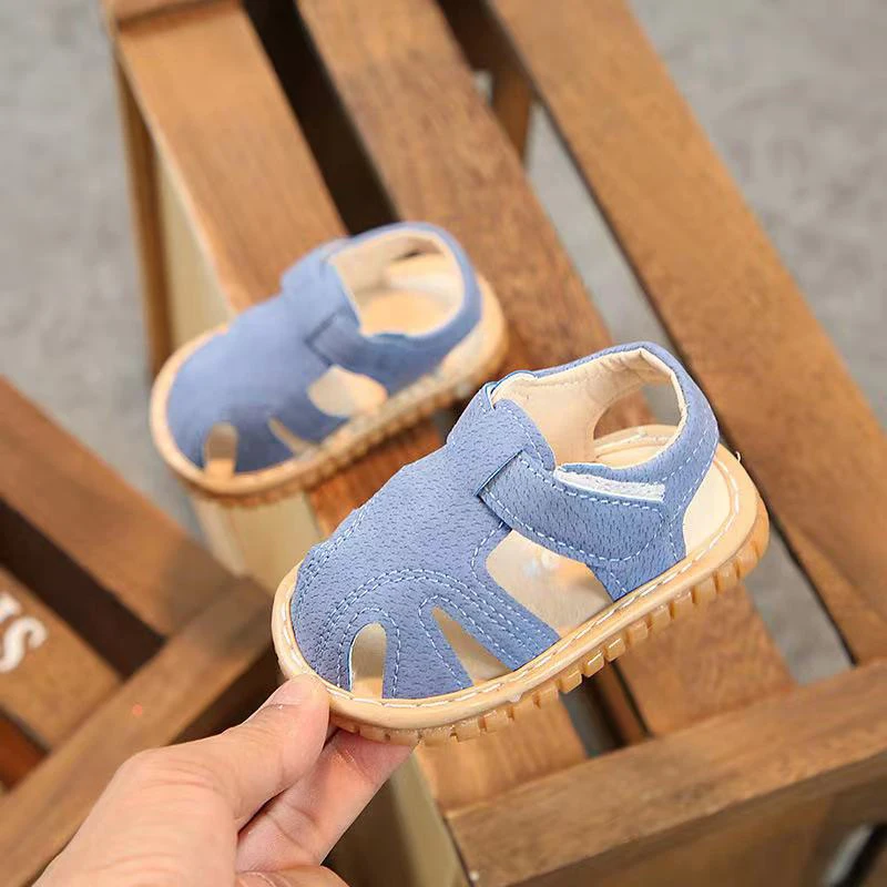 Summer Baby Shoes Fashion Rome Style Closed Toe Baby Flat Shoes Sandals Soft Sole Baby Sandals Boys Walking Shoes сандали 1