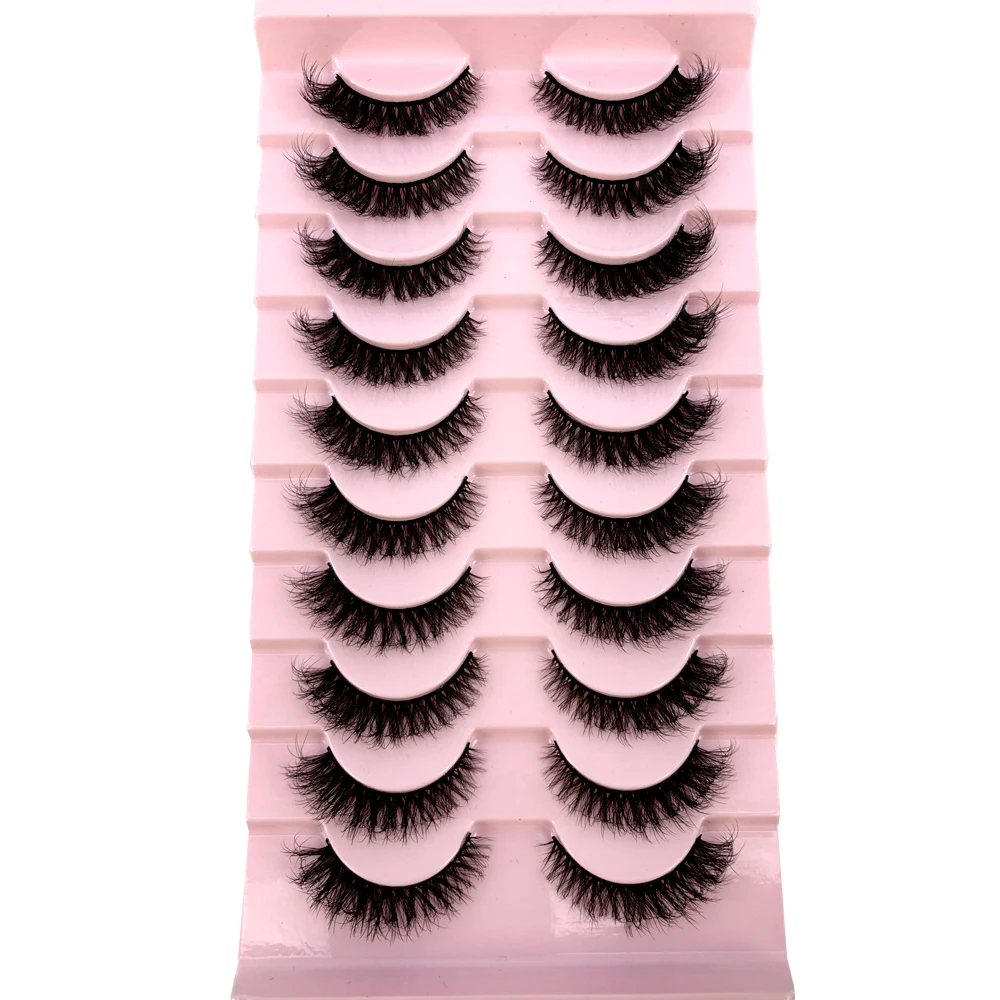 HBZGTLAD New 10 Pairs Natural False Eyelashes Fake Lashes Long Makeup 3d Mink Lashes Extension Eyelash Mink Eyelashes for Beauty