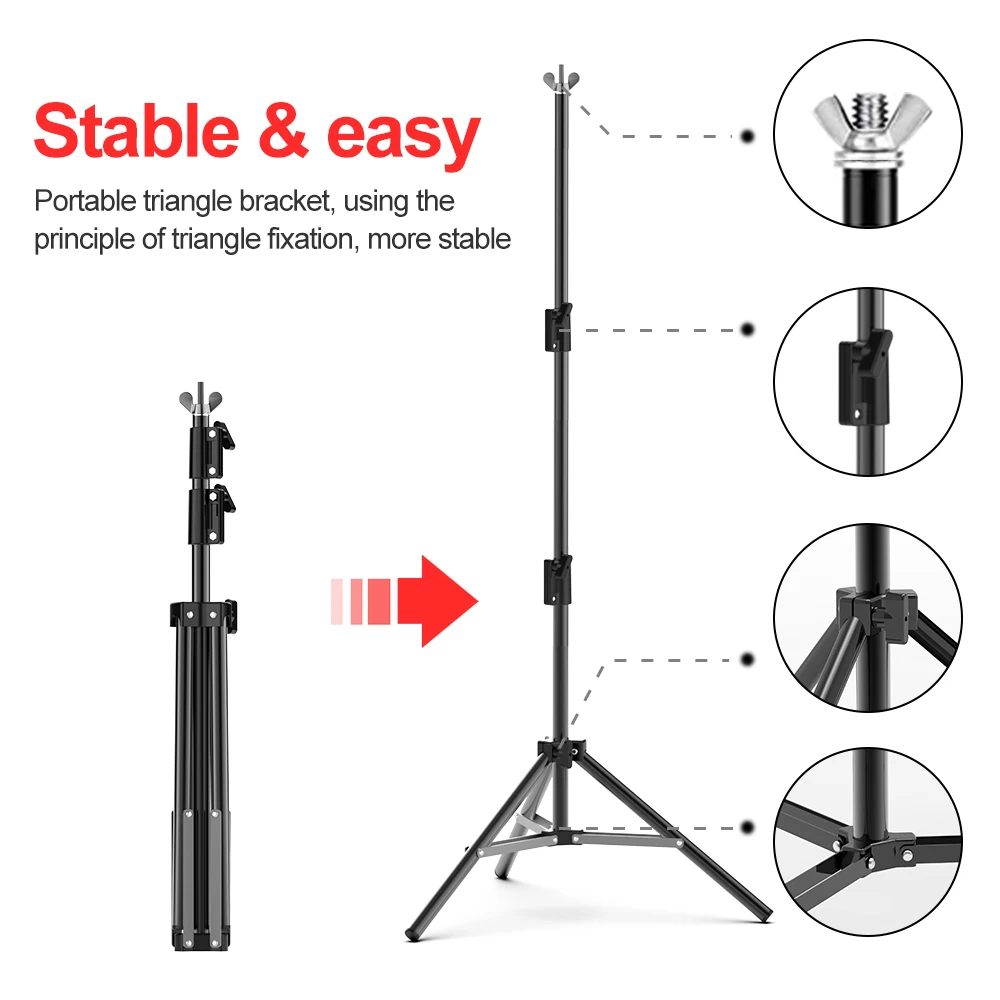 Photography Backdrop Stand Adjustable 2MX3M 2.6MX3M Backdrops with Carry Bag Frame