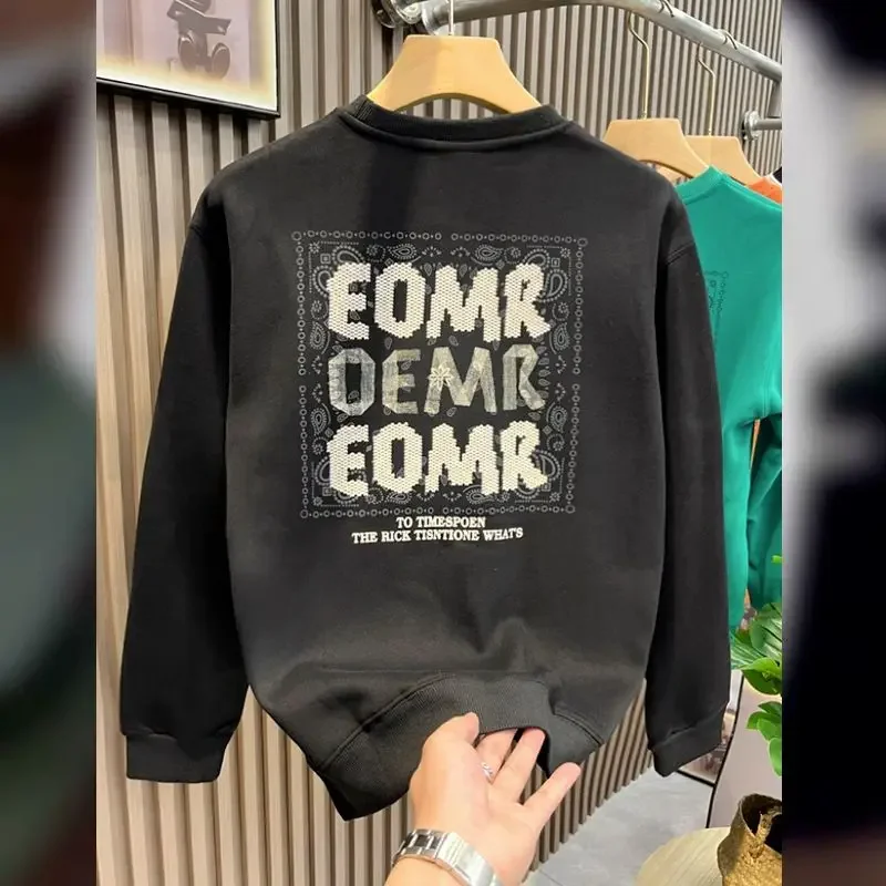 thumbnail image 1 of Camiseta de capa base para hombre, sudaderas de manga larga, ropa de poliéster estampada Y2k, jerseys coreanos para hombre, venta de lujo, citas emo, XXL, 1 of 4