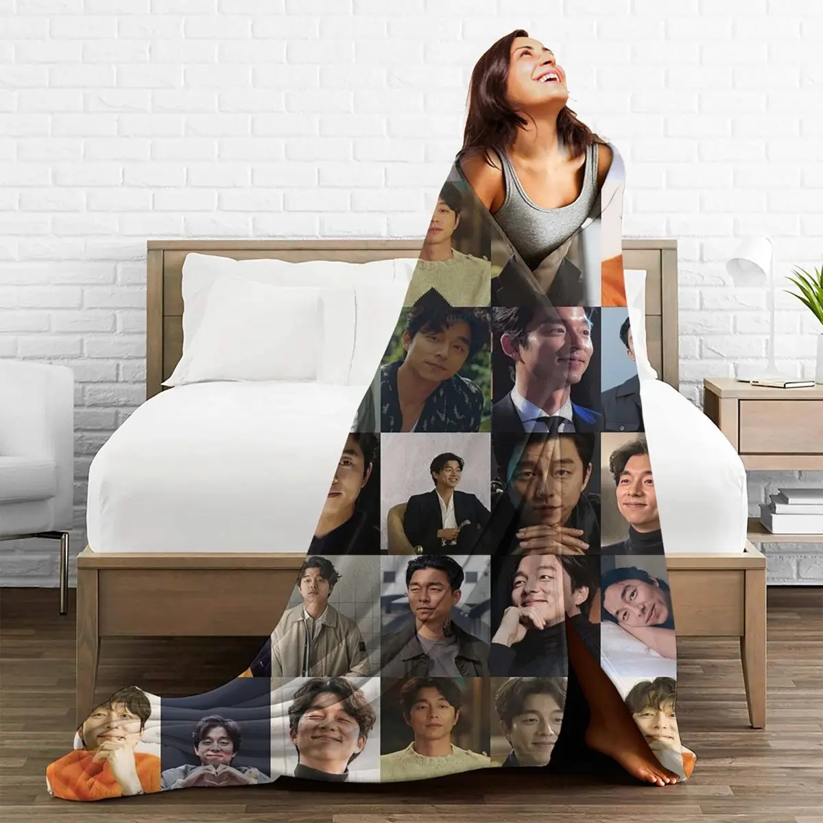 Gong Yoo 1 Blanket Fleece Portable Sofa Throw Blankets For Home Bedroom Office Throws Bedspread Quilt 5