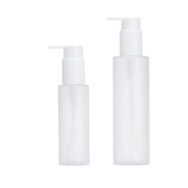 

20Pcs Lotion Pump Bottle Containers Empty Clear Frosted Plastic Flat Shoulder PET 3oz 4oz 100ml200ml Shampoo Packaging Bottles