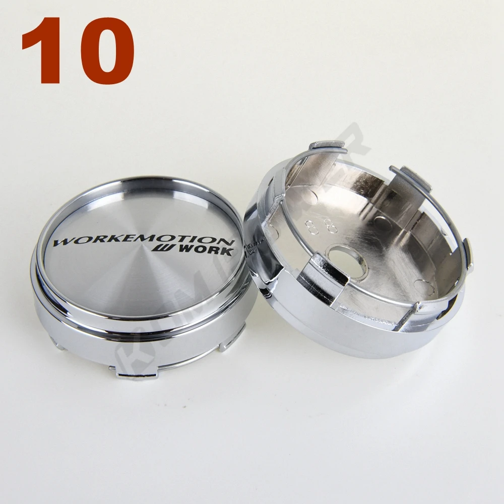 OD 66MM / ID 62MM Sport Rim Center Cap 4PCS WORK EMOTION MEISTER VS Emblem Wheel Cover Hub Caps