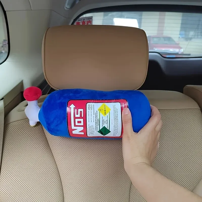 Car Headrest Cylindrical Pillow for Car Motorcycle Decoration