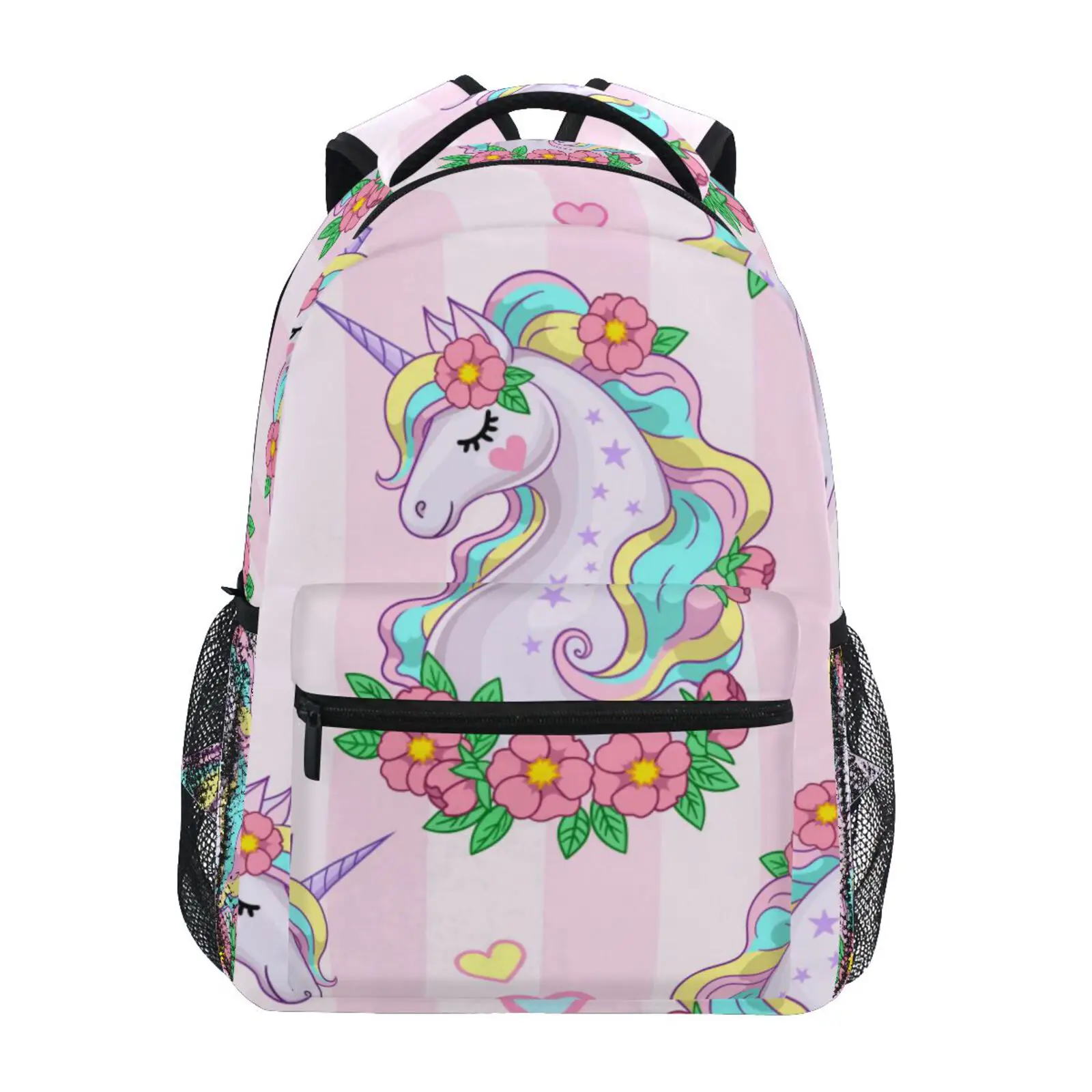 2023 New Large Capacity Backpack Women Laptop Backpacks Pink Unicorn Print School Bags Teen College Grils Student Backpack