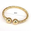 FUQI Original Designer 18K Gold Plated Copper Charm Ball Cuff Bangles for Women Bracelet Stackable Punk Fashion Jewelry Gift 3