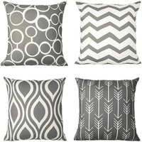 Gray Geometric Patterned Pillowcases, Modern and Stylish DecorLiving room sofa cushion cover,  bedroom room decoration