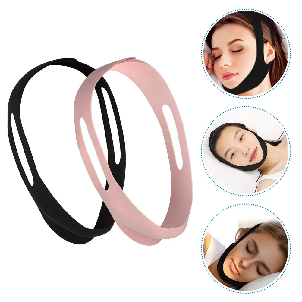 

2 Pcs Breathable Chin Strap Snore Stopping Unisex Chain Comfortable Major Belt
