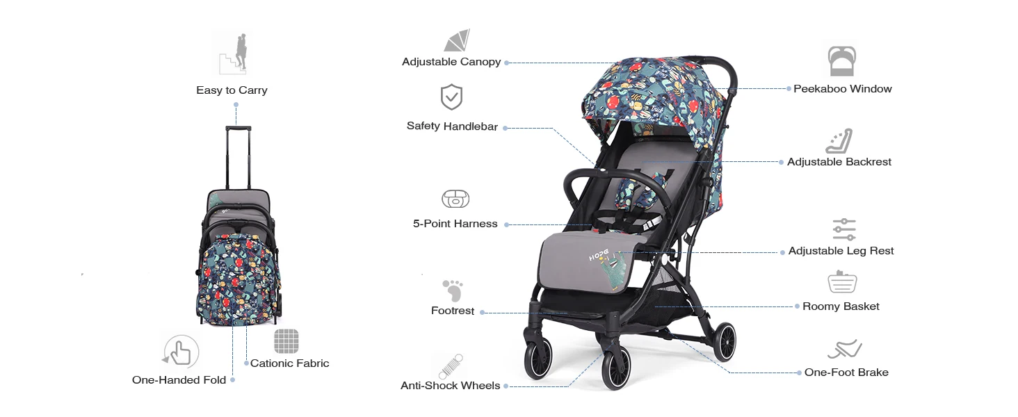 Lightweight Travel Stroller and Compact Buggy,