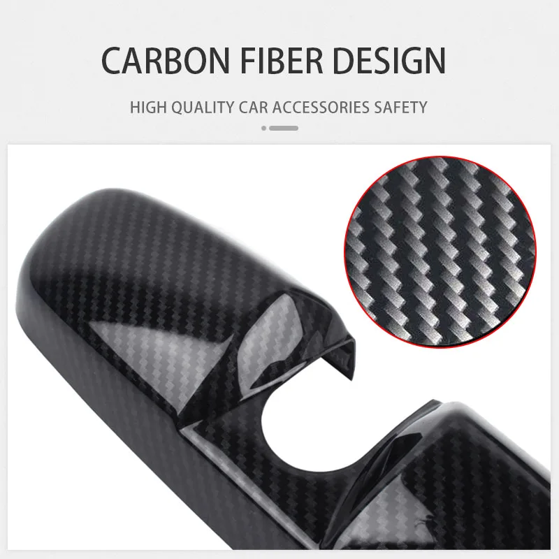 Carbon Fiber Rearview Mirror Covers Interior Protector Universal Auto Rear View Mirrors Protection Frame Accessories
