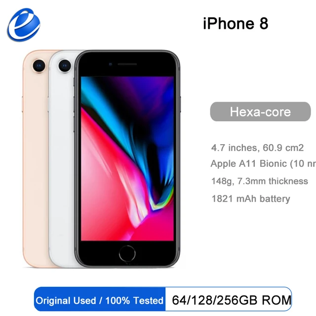 Used Apple iPhone 8 Plus Unlocked Mobile Phone 5.5 3GB RAM 64GB/256GB ROM  Hexa Core 12MP 4G LTE Original iOS Cellphone - AliExpress