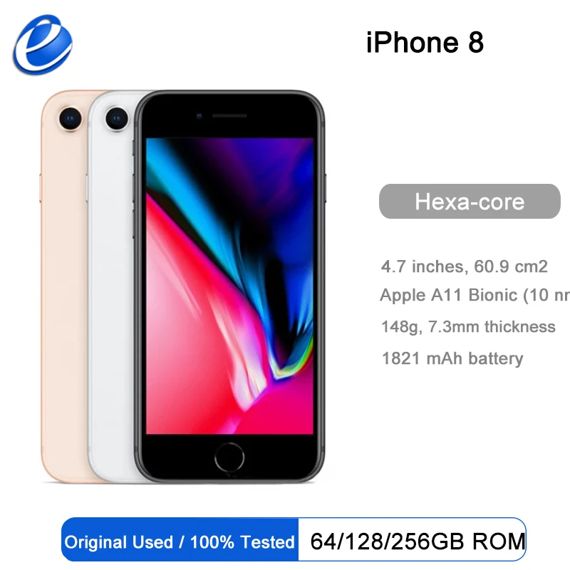 France Original Apple Iphone 8 64gb/256gb Hexa-core Ios 3d Touch 