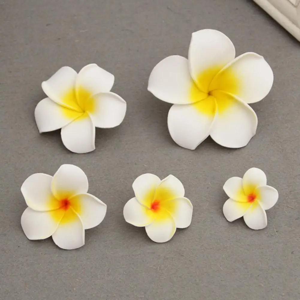 6Pcs Plumeria Flower Hair Clips Girls Hairpin Lovely Party Hawaiian Wedding Bride Hair Jewelry Accessories