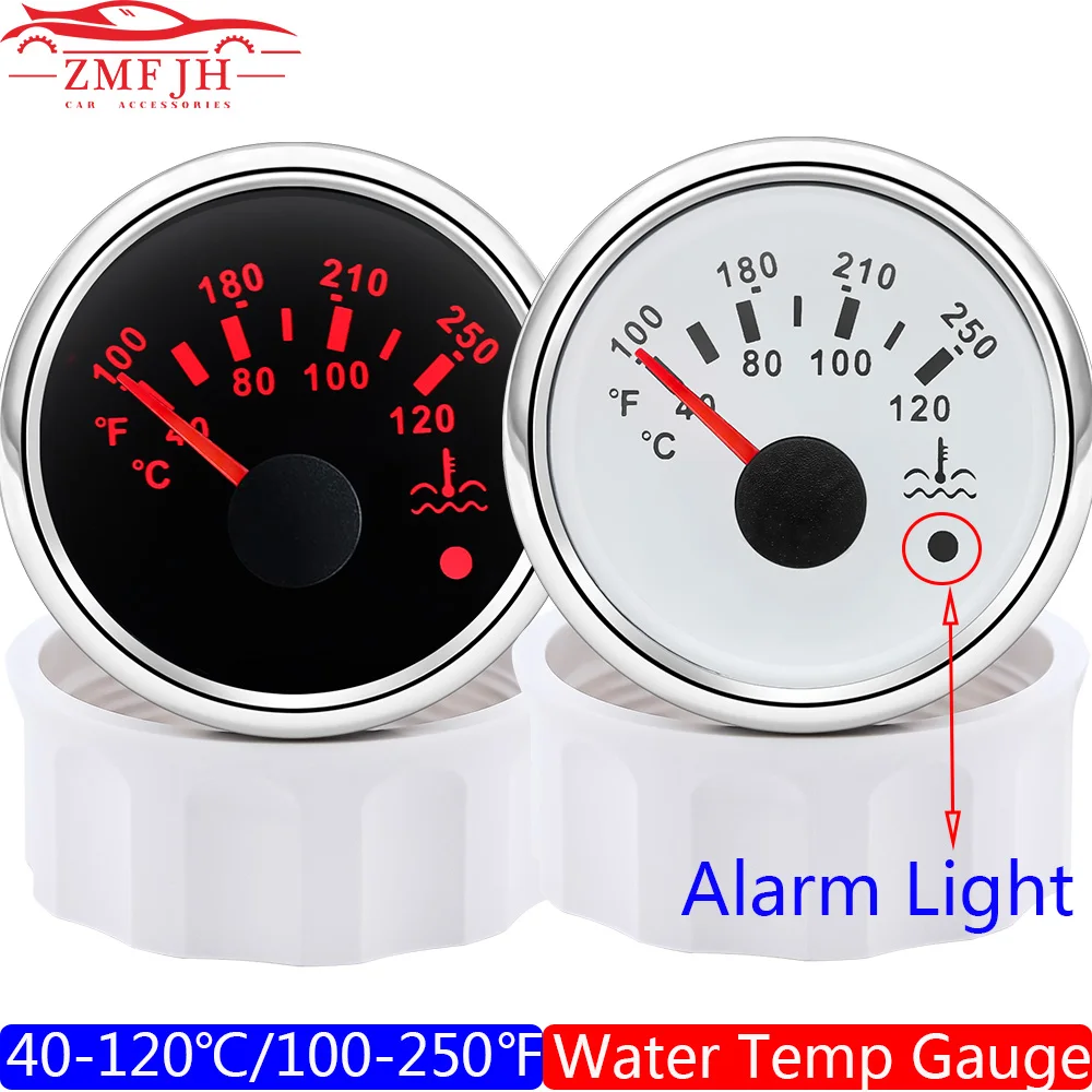 40120 Celsius Water Temperature Gauge with Warning Light 2" 52mm Water