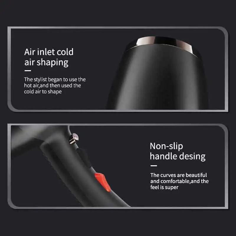 US,EU High Speed Hair Dryer Vintage Color 2400W High Power Fast Drying Silent Home Hairdresser Recommendation