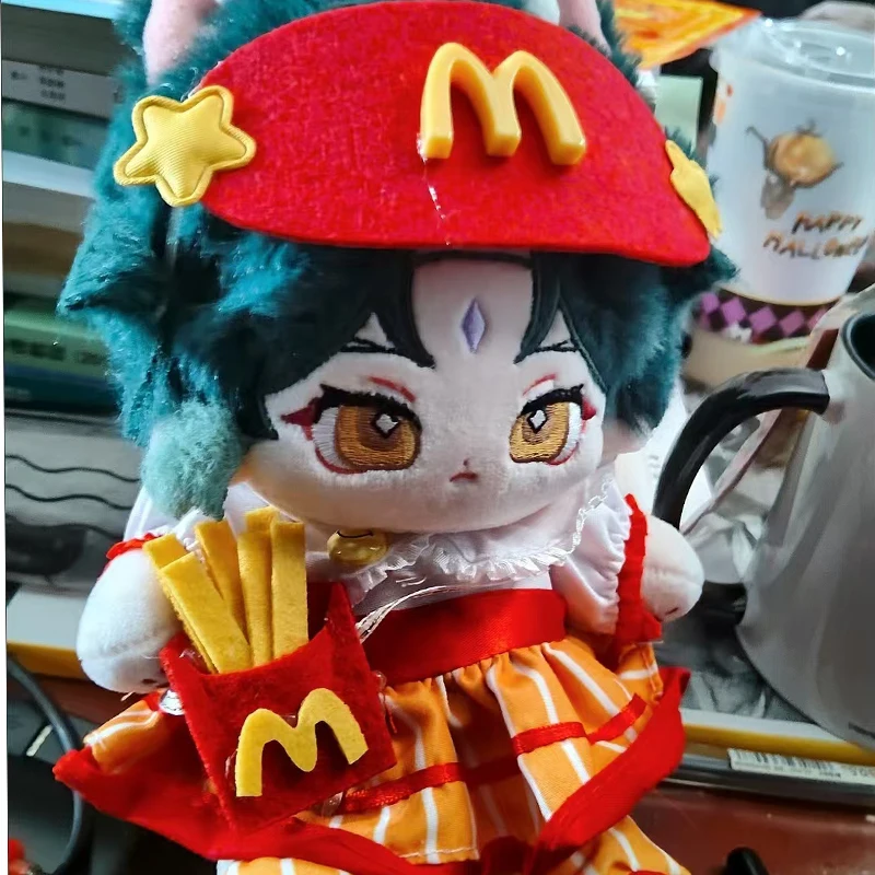 20cm Genshin Impact Xiao Cotton Doll Anime Game Peripheral Cute Plush Puppet Clothes Changing Gift Toy Xiao