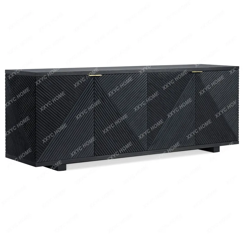 

Nordic Solid Wood Sideboard Silent Style Log Storage Cabinet Modern Minimalist Cabinet