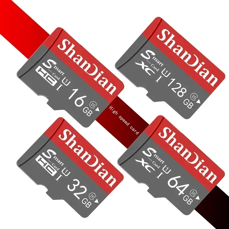 Shandian-alta Velocidade Mini Cartão sd Cartão de Memória para Telefone e Tablet Flash Card 100 Original Classe 10 tf 32gb 64gb 16gb 8gb - Imagem 2