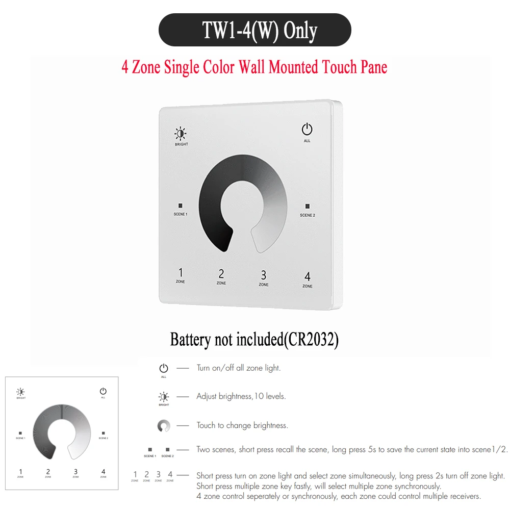 ตัวเลือกสินค้า สมาร์ทคอนโทรล LED 2 ช่อง ควบคุมได้ทั้ง ZigBee และ RF