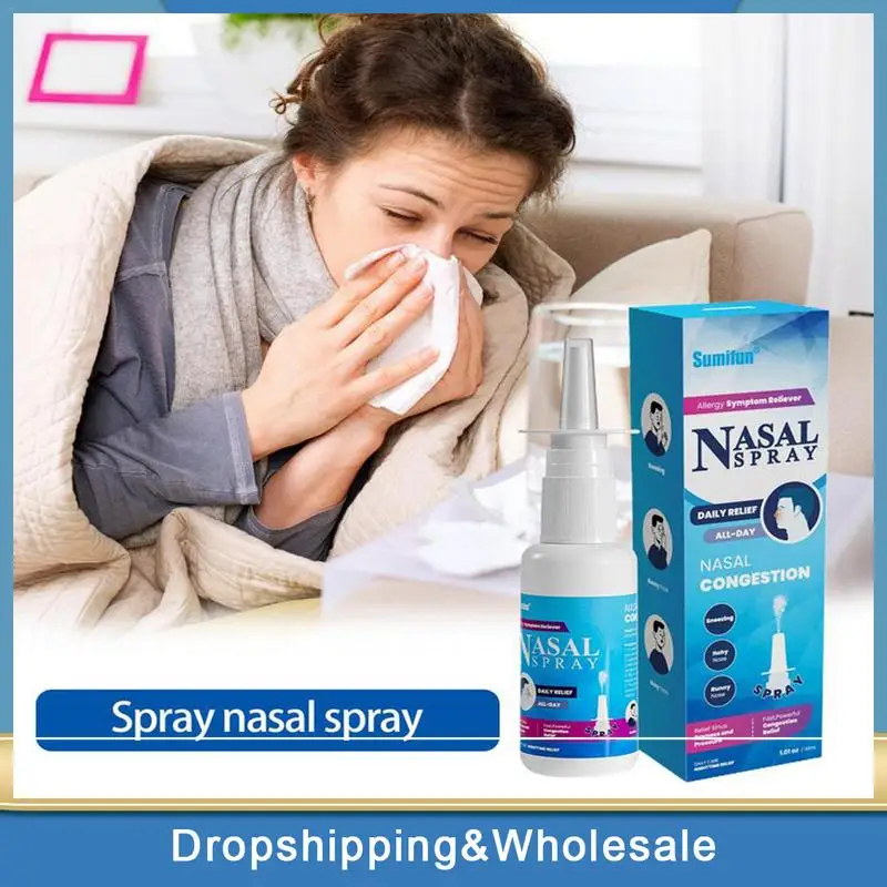 

Sinus Spray 30ml Chronic Rhinitis Sinusitis Spray Moisturizing Nasal Spray Pure Sea Water for Dry Nose Stuffy Nose Relief Nasal