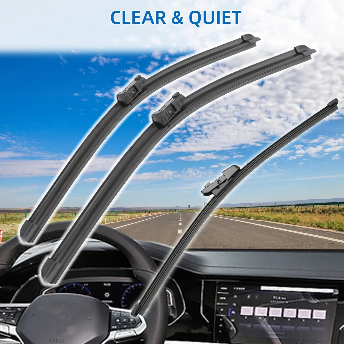 Jeu De 3 Balais Essuie Glace Avant/Arrière Pour Vw Golf 5 De 11/2003 à 11/2005 - Valeo/Marchal X-TRM | Auto Pièces Online