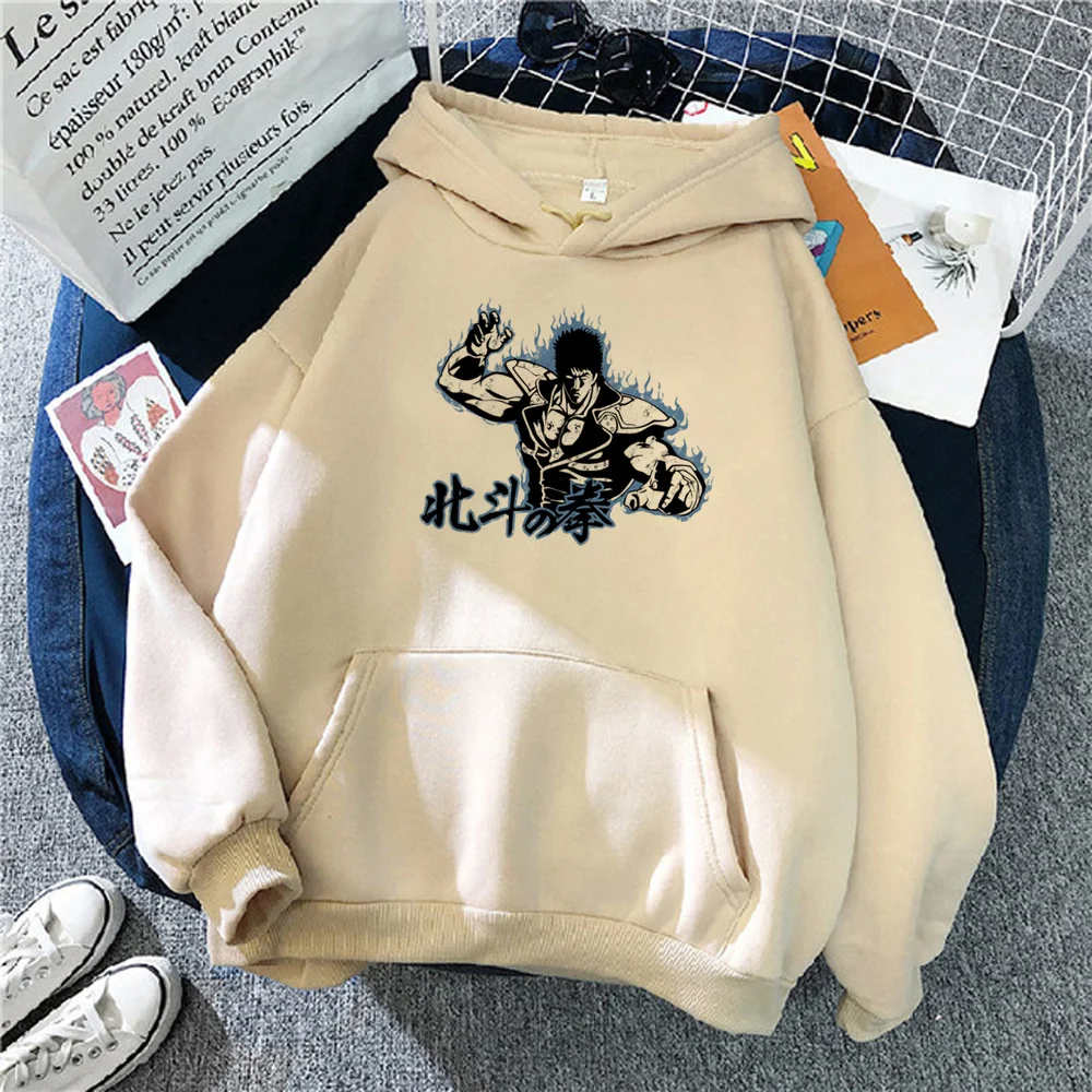 Kenshiro hoodies women vintage long sleeve top y2k aesthetic streetwear Pullover tracksuit female anime Hooded Shirt