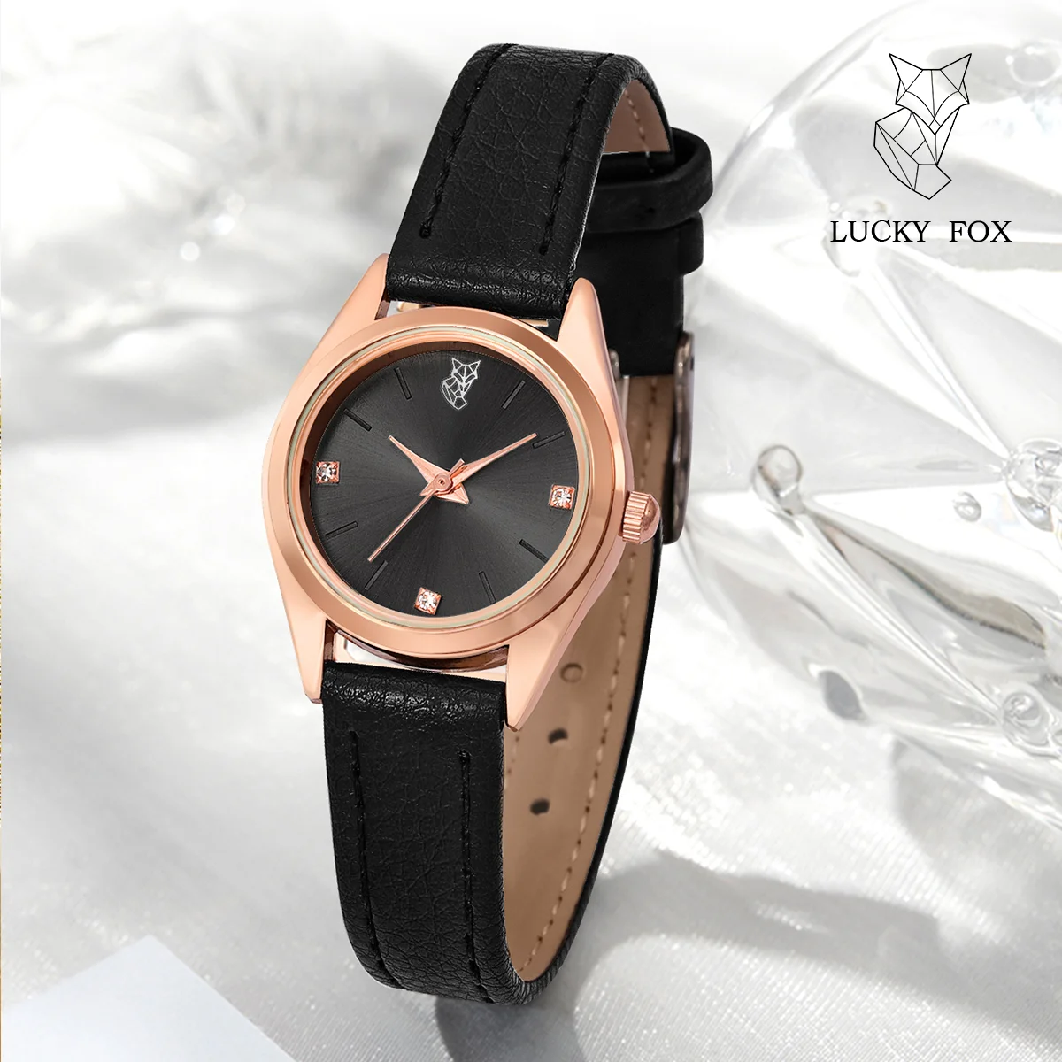 Elegant Women's Quartz Watch Set with PU Leather Strap - Perfect Gift