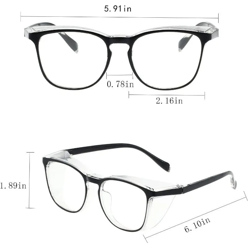 Lot de 3 lunettes sécurité antibuée anti-lumière bleue