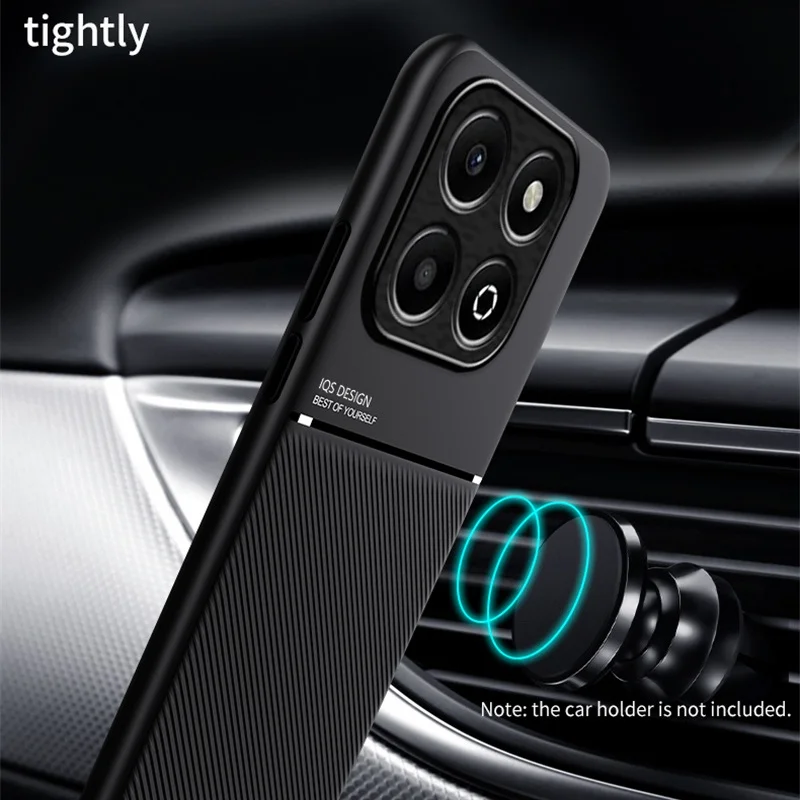 Luxury Magnetic Car Holder Leather Phone Case - Elegant Protective Cover