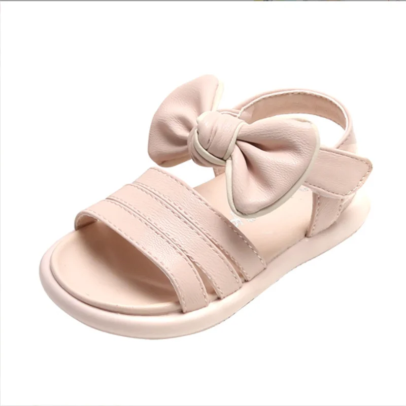

2022 New Summer Baby Shoes Leather Cute Butterfly-knot Princess Girls Sandals Soft Sole Fashion Infant Shoes