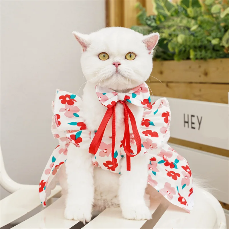 Cat Dog Dress Summer Flying Sleeve - PeticaDeals