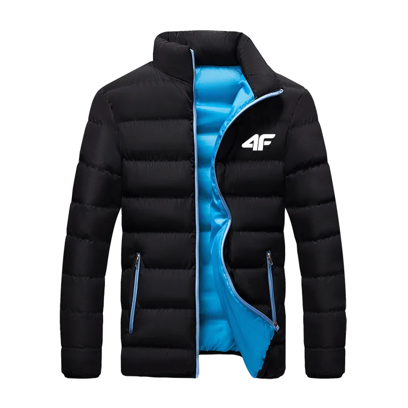 2022 Men's Casual Jacket Men's Waterproof Windbreaker Jacket Winter Warm Autumn Zip-Up Men's Coat Solid Color Large Size
