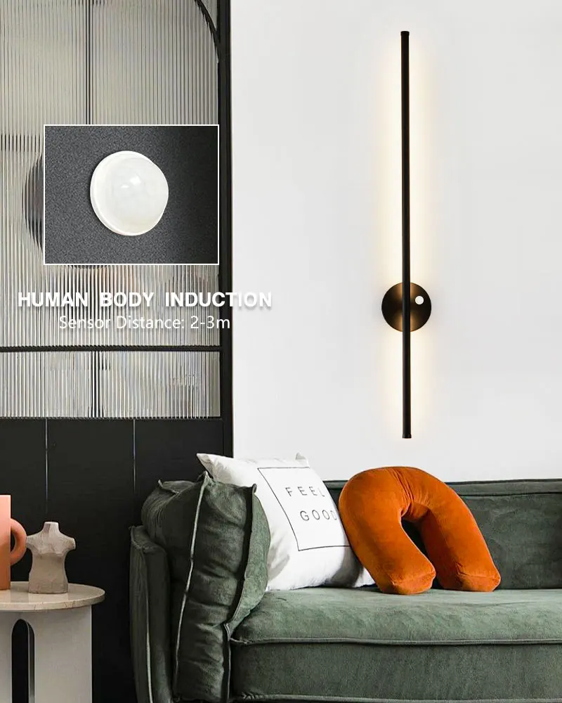 Description Picture 2 of itemIndoor PIR Motion Human Sensor LED Wall Lamps for Corridor Foyer Induction LED Wall Lights Wall Sconce for Bedroom AC85-265V