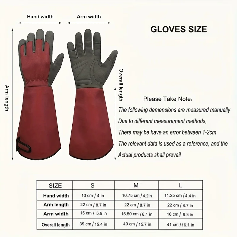 1Pair Garden Work Gloves Long Sleeve Thorn Proof Gardening Gloves  Farm Garden Welding Security Protection Safety Mechanic Glove 3